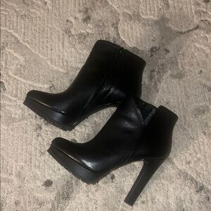 GIANNI BINI Black Leather Ankle Boots